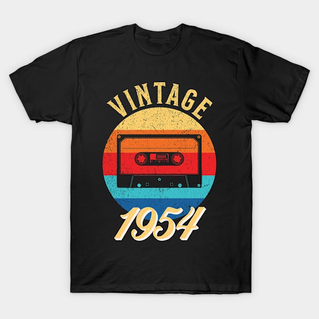 Vintage Year Since 1954 | Cassette | 68th Birthday Gift T-Shirt by jiromie